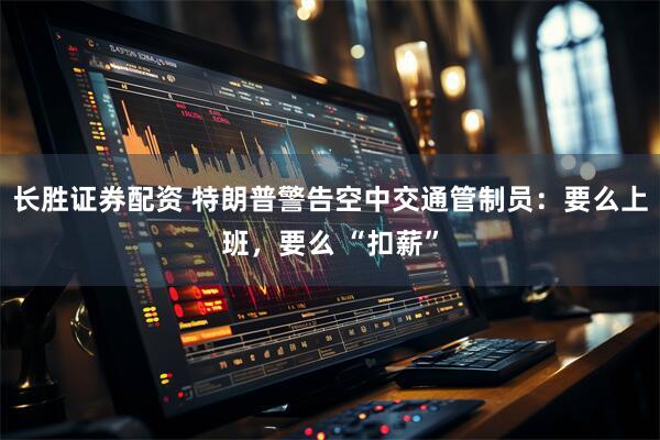 长胜证券配资 特朗普警告空中交通管制员：要么上班，要么 “扣薪”